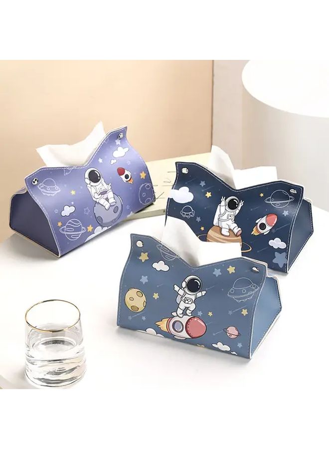 Deep Blue Astronaut Tissue Box Holder Space Theme Decor For Home And Restaurant - Image 3